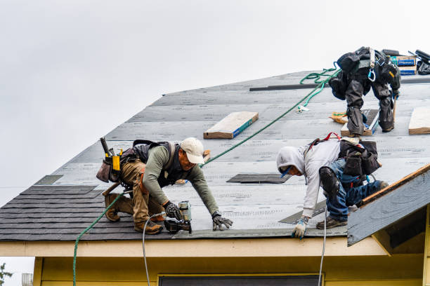 Professional Gutter Installation technician working in Orangeville, UT